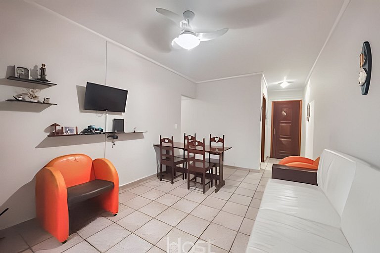 Ap com Piscina | Churrasqueira | 550m da Praia