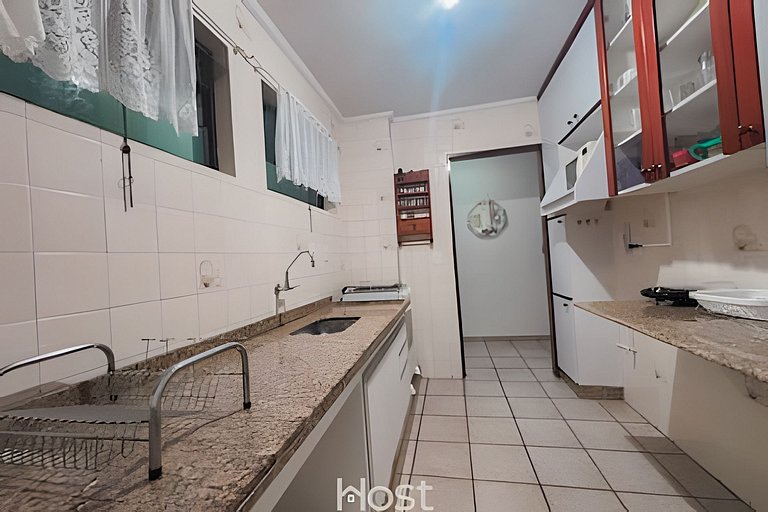 Ap com Piscina | Churrasqueira | 550m da Praia