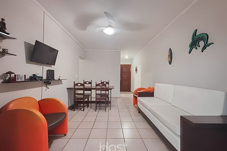 Ap com Piscina | Churrasqueira | 550m da Praia