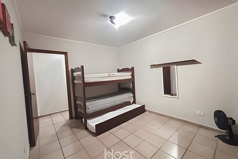 Ap com Piscina | Churrasqueira | 550m da Praia