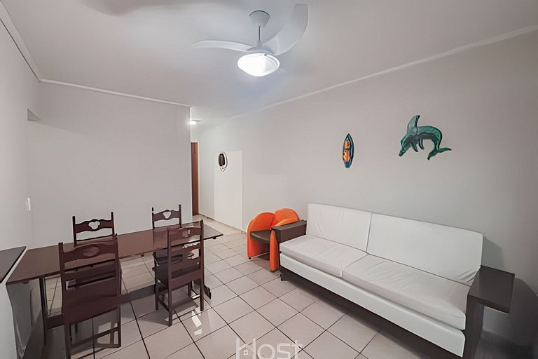 Ap com Piscina | Churrasqueira | 550m da Praia