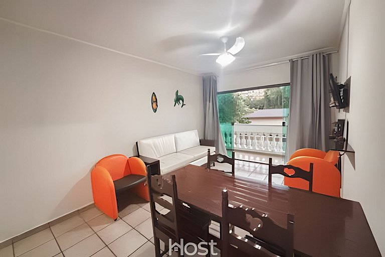 Ap com Piscina | Churrasqueira | 550m da Praia