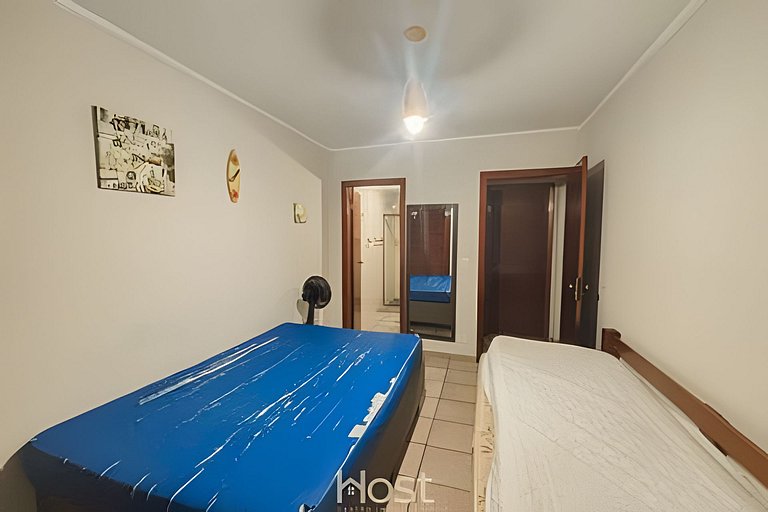 Ap com Piscina | Churrasqueira | 550m da Praia