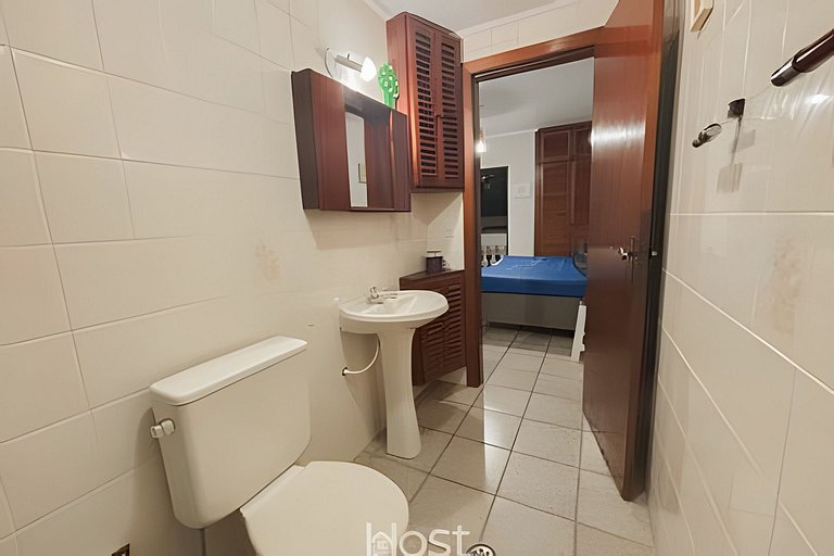 Ap com Piscina | Churrasqueira | 550m da Praia