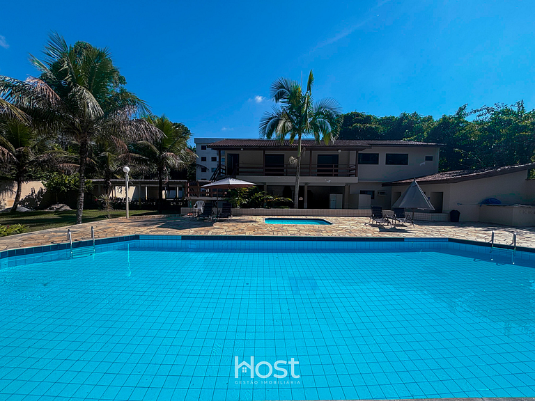 Ap com Piscina | Churrasqueira | 550m da Praia