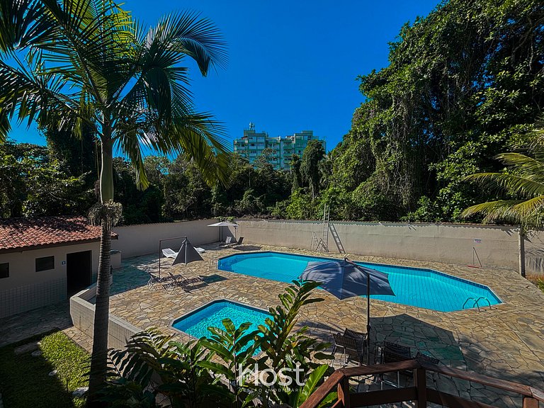 Ap com Piscina | Churrasqueira | 550m da Praia