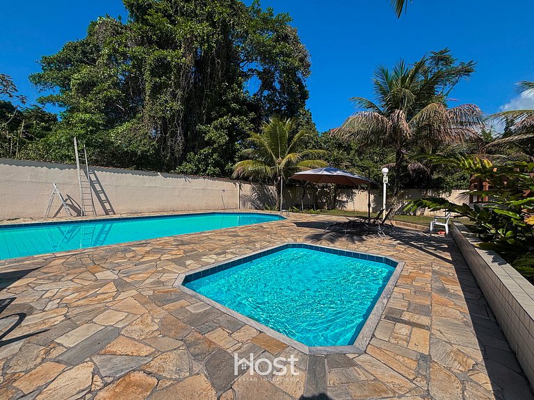 Ap com Piscina | Churrasqueira | 550m da Praia