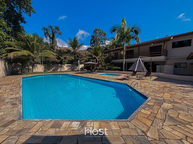 Ap com Piscina | Churrasqueira | 550m da Praia
