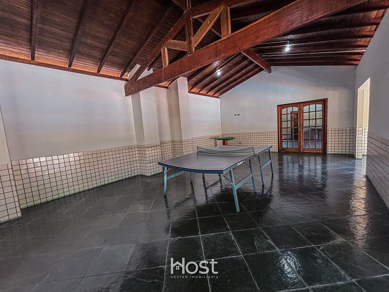 Ap com Piscina | Churrasqueira | 550m da Praia