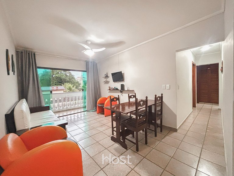 Ap com Piscina | Churrasqueira | 550m da Praia