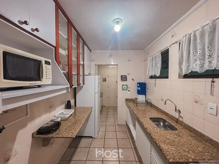 Ap com Piscina | Churrasqueira | 550m da Praia