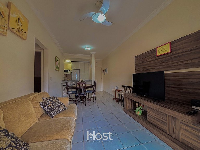 Ap c/ AC | Piscina | Churrasq | 200m Praia Grande