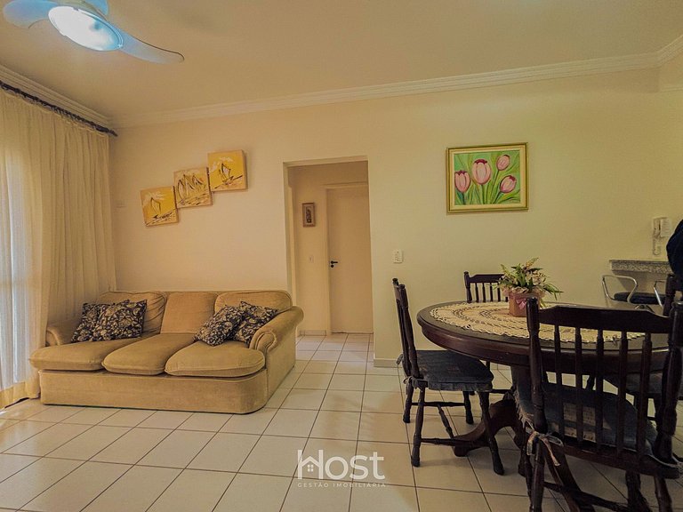 Ap c/ AC | Piscina | Churrasq | 200m Praia Grande