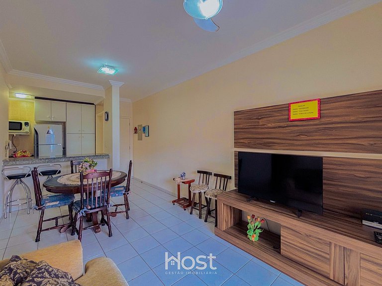 Ap c/ AC | Piscina | Churrasq | 200m Praia Grande