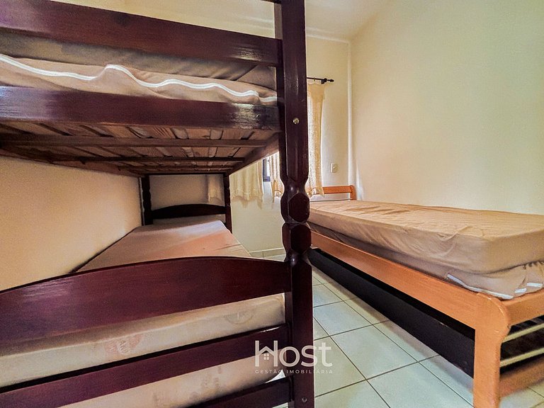 Ap c/ AC | Piscina | Churrasq | 200m Praia Grande