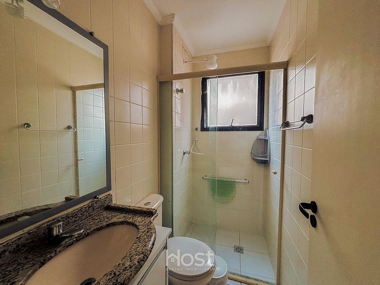 Ap c/ AC | Piscina | Churrasq | 200m Praia Grande