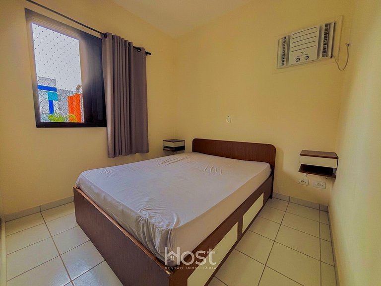 Ap c/ AC | Piscina | Churrasq | 200m Praia Grande