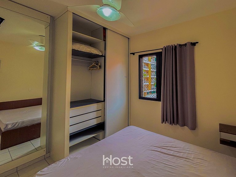 Ap c/ AC | Piscina | Churrasq | 200m Praia Grande