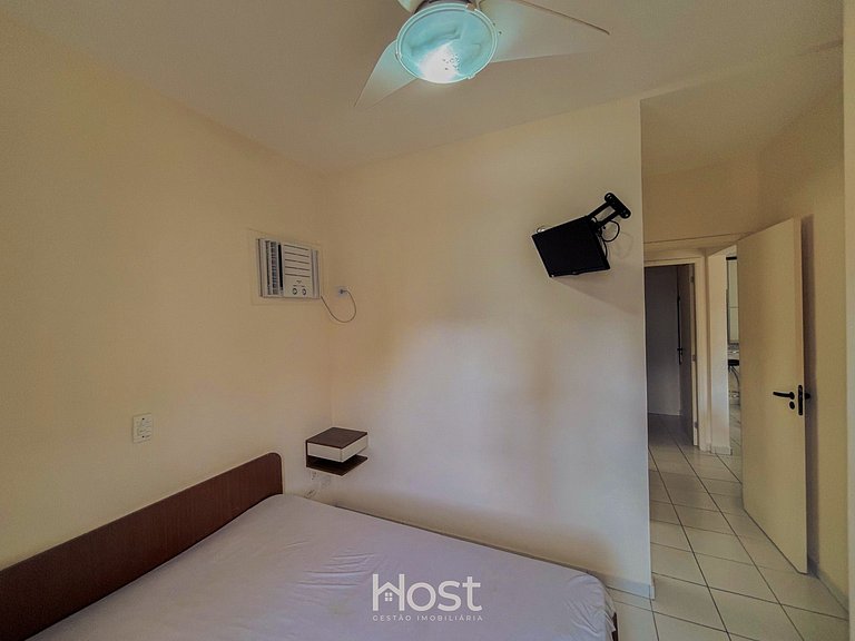 Ap c/ AC | Piscina | Churrasq | 200m Praia Grande