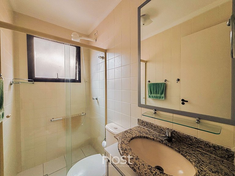 Ap c/ AC | Piscina | Churrasq | 200m Praia Grande