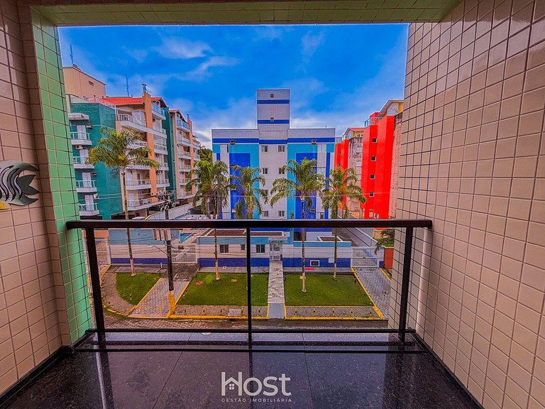 Ap c/ AC | Piscina | Churrasq | 200m Praia Grande