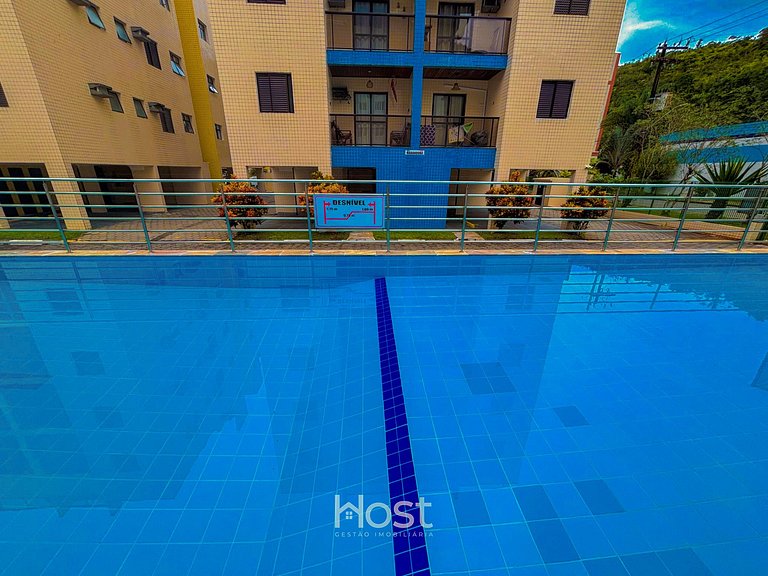 Ap c/ AC | Piscina | Churrasq | 200m Praia Grande