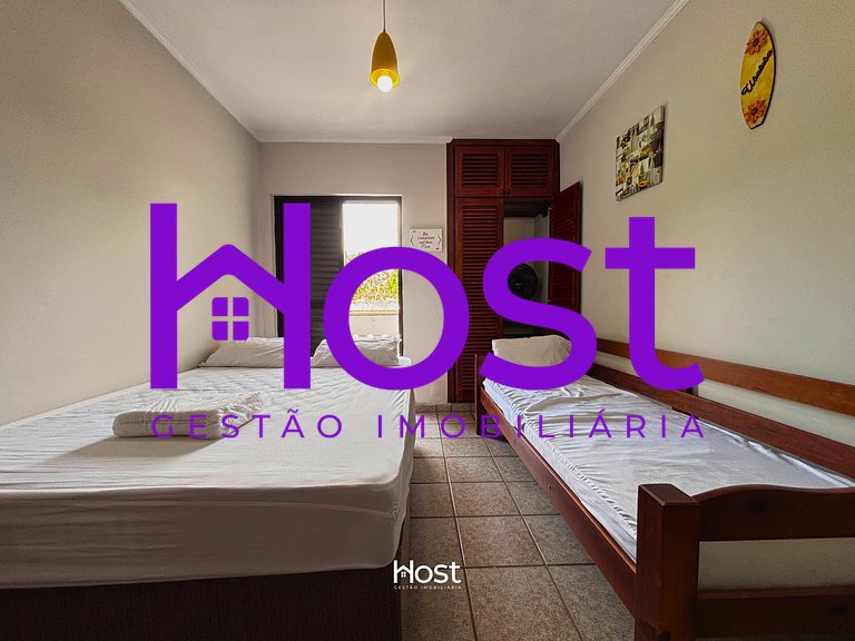 Ap com Piscina | Churrasqueira | 550m da Praia