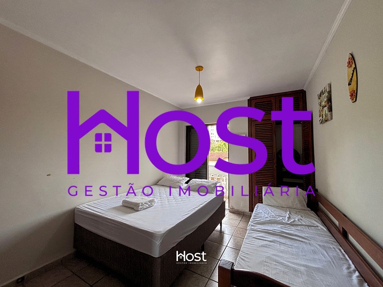 Ap com Piscina | Churrasqueira | 550m da Praia