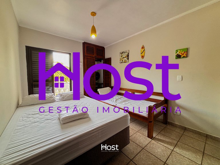 Ap com Piscina | Churrasqueira | 550m da Praia